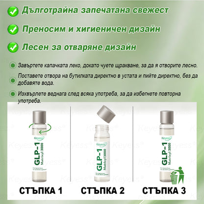 【Още 30% отстъпка! Само 5 минути】 Кейес® GLP-1 & Matrixyl 3000 Слимящи и Здраве Капки (Само една доза дневно — видими резултати само за 7 дни)  За затлъстяване, сърдечно-съдова здраве, диабет, сънна апнея, ставни проблеми и други